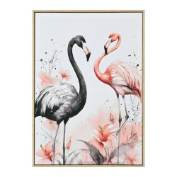 Πινακασ toixoy flamingos hm4562 με κορνιζα μπεζ-καμβασ εκτυπωση 52,5x2,8x72,5υεκ. **