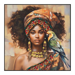 Πινακασ toixoy τετραγωνοσ onnanoko hm4566 με κορνιζα μαυρη-καμβασ εκτυπωση 82x4,5x82υεκ. **