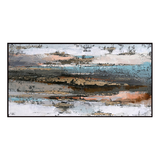 Πινακασ τοιχου sediment hm4575.02 με κορνιζα μαυρη-καμβασ 142x4.5x72υεκ **