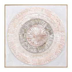 Πινακασ τοιχου 3d hm4578 με κορνιζα μπεζ-χειροποιητοι κυκλοι 82x4,5χ82υεκ. **