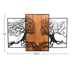 Διακοσμητικο τοιχου illusion hm4654 φυλλα μεταλλου-ξυλο 125,5x3x79υεκ. ** Διακοσμητικο τοιχου illusion hm4654 φυλλα μεταλλου-ξυλο 125,5x3x79υεκ. **
