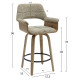 ΣΚΑΜΠΟ ΜΠΑΡ ΜΕΣ.ΥΨΟΥΣ CLIPP HM9987.01 WHITEWASH Κ.Π. ΞΥΛΟ-ΜΠΕΖ ΥΦΑΣΜΑ 57,5x53x98Υεκ - 2τεμ **