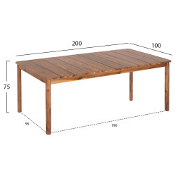 Τραπεζι εξ.χωρου navant hm6136 μασιφ ξυλο ακακιασ-φυσικο 200x100x75υεκ. ** Τραπεζι εξ.χωρου navant hm6136 μασιφ ξυλο ακακιασ-φυσικο 200x100x75υεκ. **