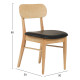 KΑΡΕΚΛΑ ΤΡΑΠΕΖΑΡΙΑΣ SEKOR HM9945.01 RUBBERWOOD-ΜΑΥΡΟ PU 50x50x80Υεκ. - 2τεμ **