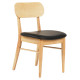 KΑΡΕΚΛΑ ΤΡΑΠΕΖΑΡΙΑΣ SEKOR HM9945.01 RUBBERWOOD-ΜΑΥΡΟ PU 50x50x80Υεκ. - 2τεμ **