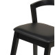 Σκαμπο μπαρ nami hm9952.02 rubberwood & pu-μαυρο 47,5x59x102,5υεκ. **