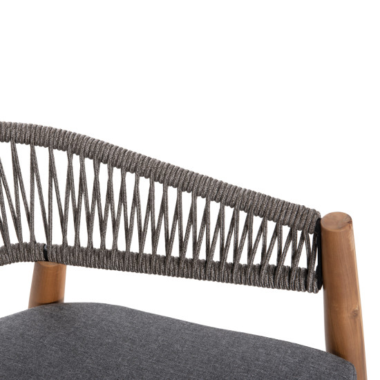 Σετ τραπεζαριασ 9τμχ navant hm21066.01 τραπεζι με 8 καρεκλεσ ξυλο ακακιασ-σχοινι γκρι ** Σετ τραπεζαριασ 9τμχ navant hm21066.01 τραπεζι με 8 καρεκλεσ ξυλο ακακιασ-σχοινι γκρι **