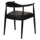 Πολυθρονα τραπεζαριασ ador hm9948.02 rubberwood και pu-μαυρο 62x54x76,5υεκ **