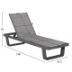 Ξαπλωστρα αλουμινιου με υφασμα teslin rickon hm6292.01 σε γκρι 198x61,5x97υεκ. **