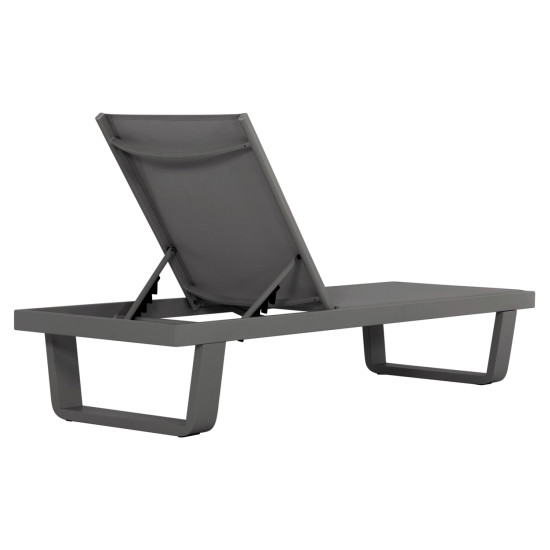 Ξαπλωστρα αλουμινιου με υφασμα teslin rickon hm6292.01 σε γκρι 198x61,5x97υεκ. **