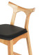 Σκαμπο μπαρ usopp hm9951.01 rubberwood σε οακ-μαυρο pu 43x41x100υεκ. **