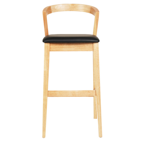 Σκαμπο μπαρ nami hm9952.01 rubberwood σε οακ-μαυρο pu 47,5x59x102,5υεκ. ** Σκαμπο μπαρ nami hm9952.01 rubberwood σε οακ-μαυρο pu 47,5x59x102,5υεκ. **