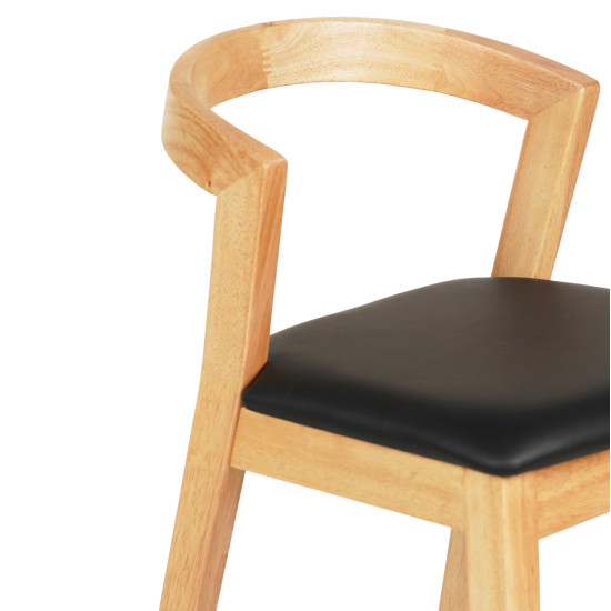 Σκαμπο μπαρ nami hm9952.01 rubberwood σε οακ-μαυρο pu 47,5x59x102,5υεκ. ** Σκαμπο μπαρ nami hm9952.01 rubberwood σε οακ-μαυρο pu 47,5x59x102,5υεκ. **