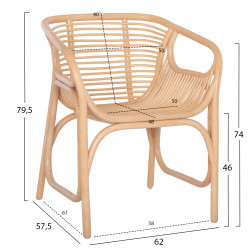 Πολυθρονα mel εσωτ. χωρων hm9954.01 φυσικο rattan 62x57,5x79,5υεκ. ** Πολυθρονα mel εσωτ. χωρων hm9954.01 φυσικο rattan 62x57,5x79,5υεκ. **