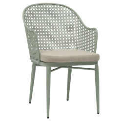 Πολυθρονα αλουμινιου orego hm6268.06 φυστικι-μαξιλαρι μπεζ 56x59x81υεκ. **