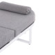 Επαγγελμ. ξαπλωστρα mallow hm10715.01 λευκο αλουμ.& γκρι μαξιλαρι 198x71x40,5-103υεκ. **