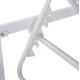 Επαγγελμ. ξαπλωστρα mallow hm10715.01 λευκο αλουμ.& γκρι μαξιλαρι 198x71x40,5-103υεκ. **