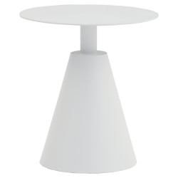 Τραπεζακι βοηθ. στρογγυλο εξ.χωρου sera hm6270.02 λευκο αλουμινιο φ50x56υεκ. **