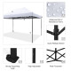 Κιοσκι/gazebo matthew hm6311 πτυσσομενο-σκελετοσ μεταλ.μαυροσ-λευκο υφασμα 3x4,5x3,10yμ **