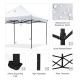 Κιοσκι/gazebo matthew hm6310 πτυσσομενο-σκελετοσ μεταλ.μαυροσ-λευκο υφασμα 3x3x3,10yμ **