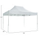 Gazebo επαγγελματικο βαρεωσ τυπου cressen hm6306 πτυσσομενο αλουμινιου 3x4,5x3,4y **