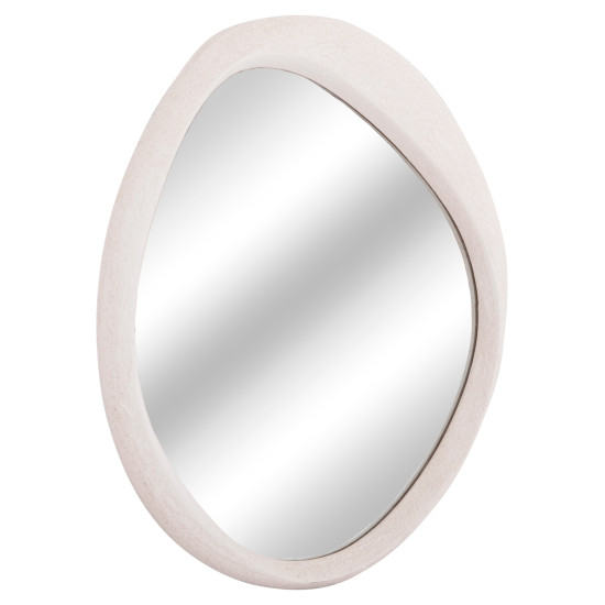 Καθρεπτησ τοιχου οβαλ σειρα santorini hm4514 mdf σε υπολευκο 48x3,2x60υεκ **