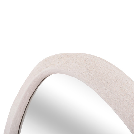Καθρεπτησ τοιχου οβαλ σειρα santorini hm4514 mdf σε υπολευκο 48x3,2x60υεκ **