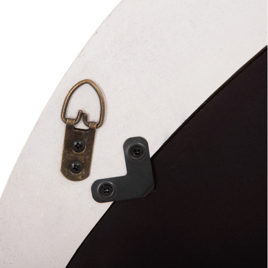 Καθρεπτησ τοιχου οβαλ σειρα santorini hm4514 mdf σε υπολευκο 48x3,2x60υεκ **
