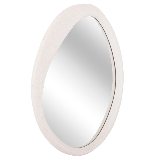 Καθρεπτησ τοιχου οβαλ σειρα santorini hm4514 mdf σε υπολευκο 48x3,2x60υεκ **