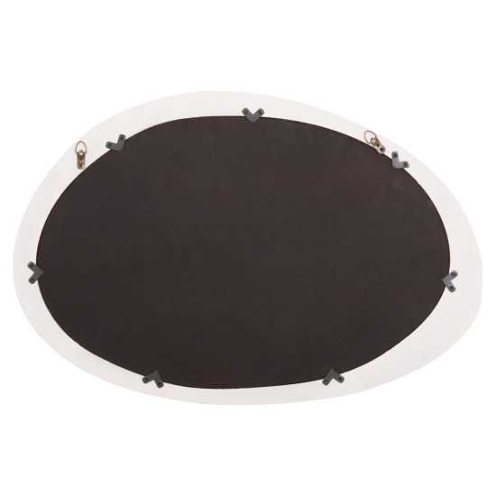 Καθρεπτησ τοιχου οβαλ σειρα santorini hm4514 mdf σε υπολευκο 48x3,2x60υεκ **