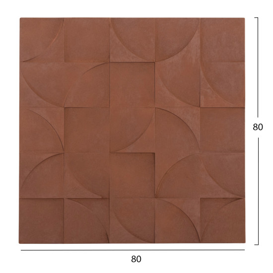 Πινακασ τετραγωνοσ σειρα santorini hm4524 mdf σε καφε χρωμα 80x5(πάχος)x80υεκ. **