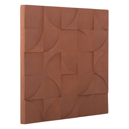 Πινακασ τετραγωνοσ σειρα santorini hm4524 mdf σε καφε χρωμα 80x5(πάχος)x80υεκ. **