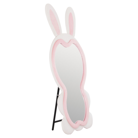 Παιδικοσ καθρεφτησ δαπεδου bunny hm4489.01 mdf ροζ & λευκο-μαυρο stand 80x162υεκ. **