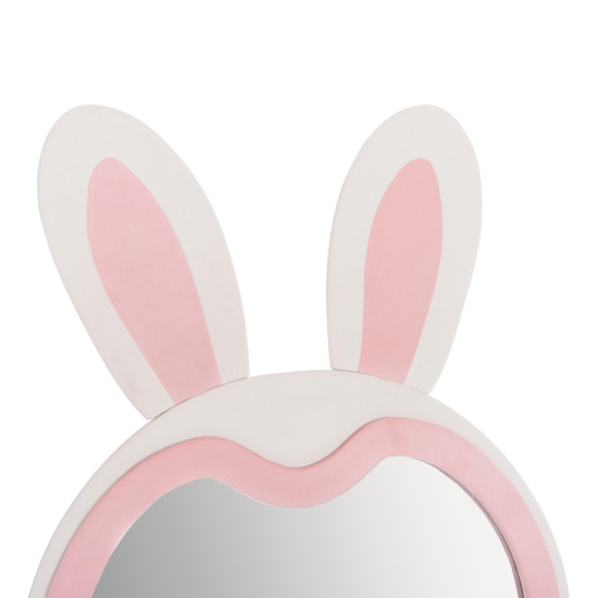 Παιδικοσ καθρεφτησ δαπεδου bunny hm4489.01 mdf ροζ & λευκο-μαυρο stand 80x162υεκ. **