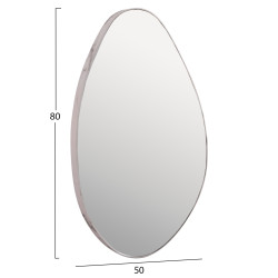 Καθρεπτησ τοιχου drop hm4488.05 με πλαισιο mdf σε χρωματισμο white marble 50x80υεκ. **