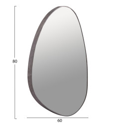 Καθρεπτησ τοιχου irregu hm4487.02 με πλαισιο mdf σε grey marble χρωμα 60x80υεκ. **