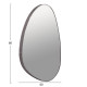 Καθρεπτησ τοιχου irregu hm4487.02 με πλαισιο mdf σε grey marble χρωμα 60x80υεκ. **