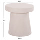 Τραπεζι σαλονιου στρογγυλο σειρα santorini hm18052 mdf σε υπολευκο χρωμα φ48x49υεκ. **