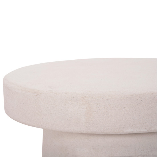 Τραπεζι σαλονιου στρογγυλο σειρα santorini hm18052 mdf σε υπολευκο χρωμα φ48x49υεκ. **