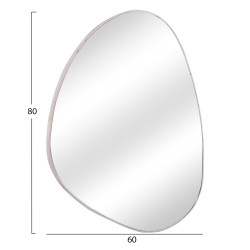 Καθρεπτησ τοιχου irregu hm4487.05 με πλαισιο mdf σε white marble χρωμα 60x80υεκ. **