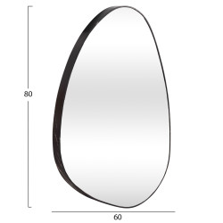 Καθρεπτησ τοιχου irregu hm4487.01 με πλαισιο mdf σε black marble χρωμα 60x80υεκ. **