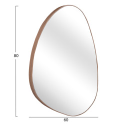 Καθρεπτησ τοιχου irregu hm4487.03 με πλαισιο mdf φυσικο χρωμα ξυλου 60x80υεκ. **