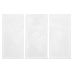 Πινακασ 3-πτυχοσ world map santorini hm4504 mdf σε υπολευκο χρωμα 180x4(πάχος)x120υεκ. **