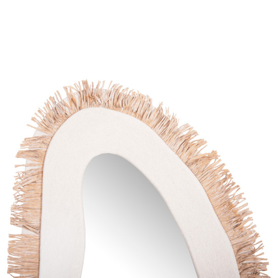 Καθρεπτησ τοιχου σειρα santorini hm4525 mdf υπολευκο-διακοσμηση σε μπεζ 63x1,8x120υεκ. **
