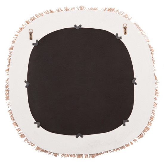 Καθρεπτησ τοιχου σειρα santorini hm4527 mdf υπολευκο-διακοσμηση σε μπεζ 78x1,8x78υεκ. **