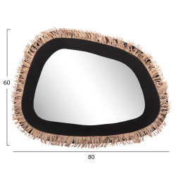 Καθρεπτησ τοιχου σειρα santorini hm4530 mdf μαυρο-διακοσμηση σε μπεζ 80x1,8x60υεκ. ** Καθρεπτησ τοιχου σειρα santorini hm4530 mdf μαυρο-διακοσμηση σε μπεζ 80x1,8x60υεκ. **