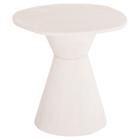 Τραπεζι τραπεζαριασ στρογγυλο σειρα santorini hm18055 mdf υπολευκο χρωμα φ77x76υεκ. **