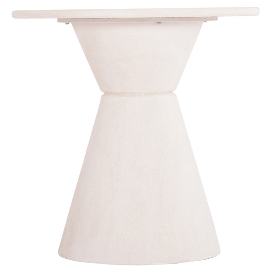 Τραπεζι τραπεζαριασ στρογγυλο σειρα santorini hm18055 mdf υπολευκο χρωμα φ77x76υεκ. **