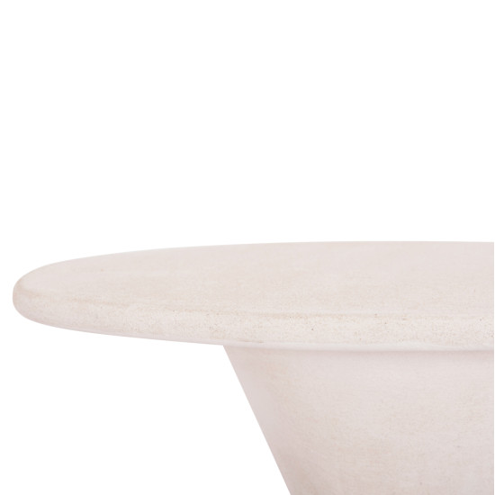Τραπεζι τραπεζαριασ στρογγυλο σειρα santorini hm18055 mdf υπολευκο χρωμα φ77x76υεκ. **