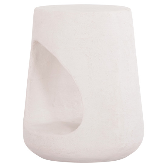 Σκαμπο στρογγυλο σειρα santorini hm18056 πολυρητινη σε υπολευκο χρωμα φ38x47yεκ. **